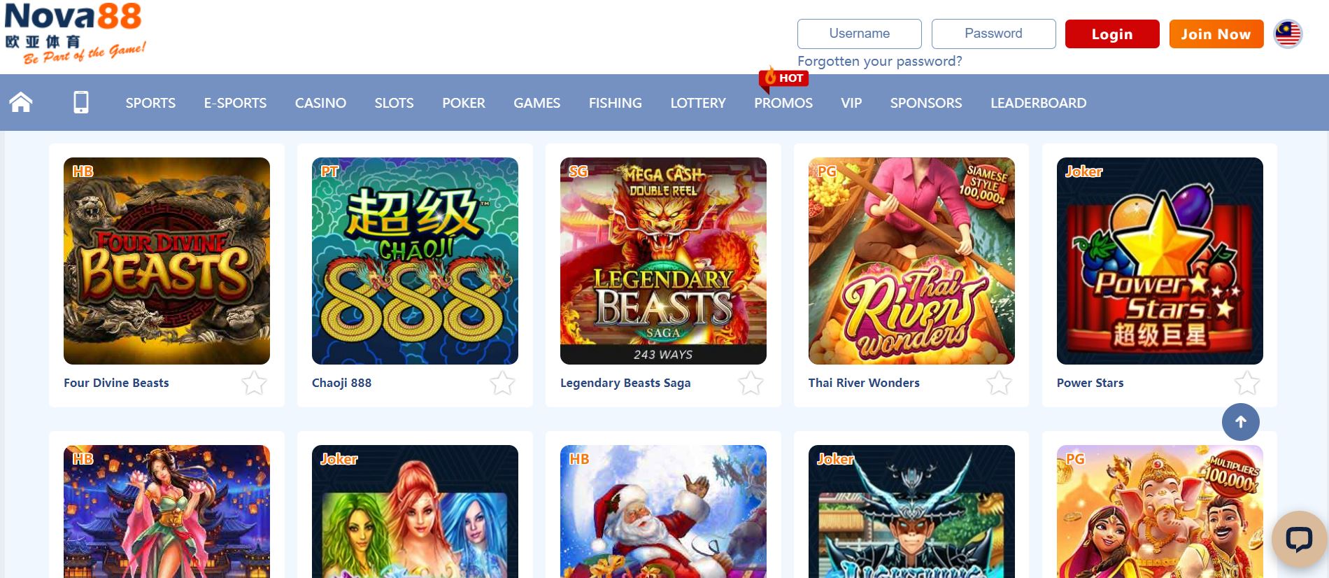 Daftar permainan slot di situs Nova88